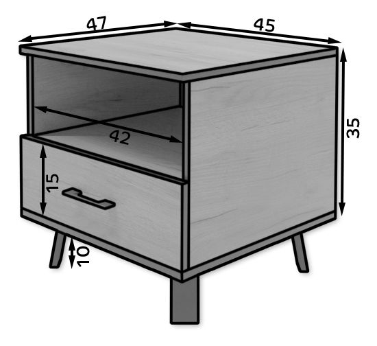 Noptieră Lermon (Stejar artisan)