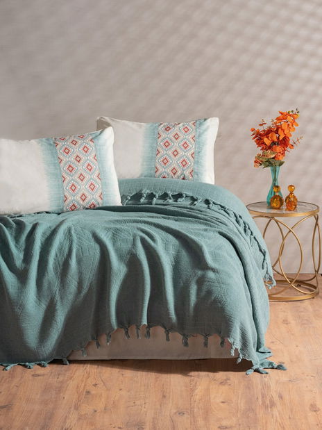 Cuvertură pentru pat 220 x 240 cm Papi (Mentă)