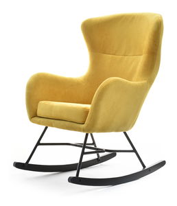 Kreslo Nesia (žltá + buk čierny)