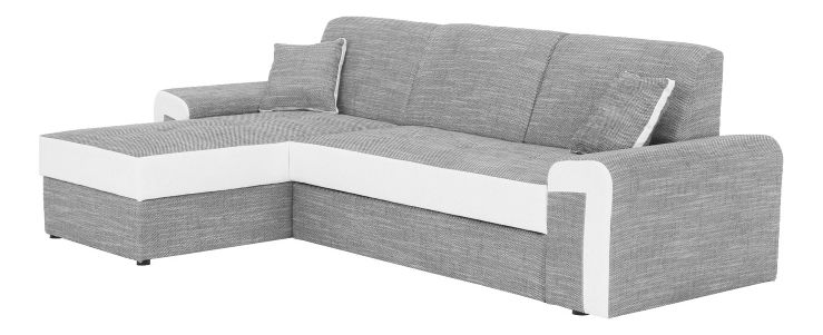 Sarokkanapé Pedro (szürke + fehér) (B)