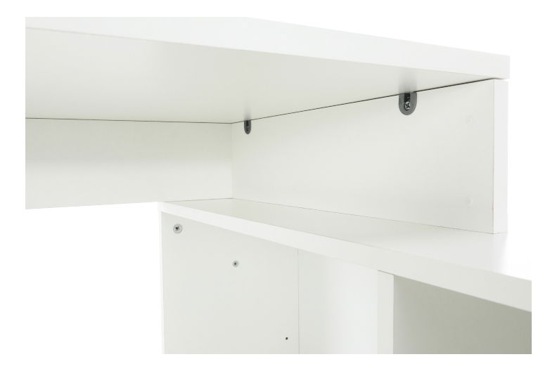 Sarok számítógépasztal Geles fehér