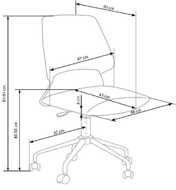 Irodai szék Skate (szürke)