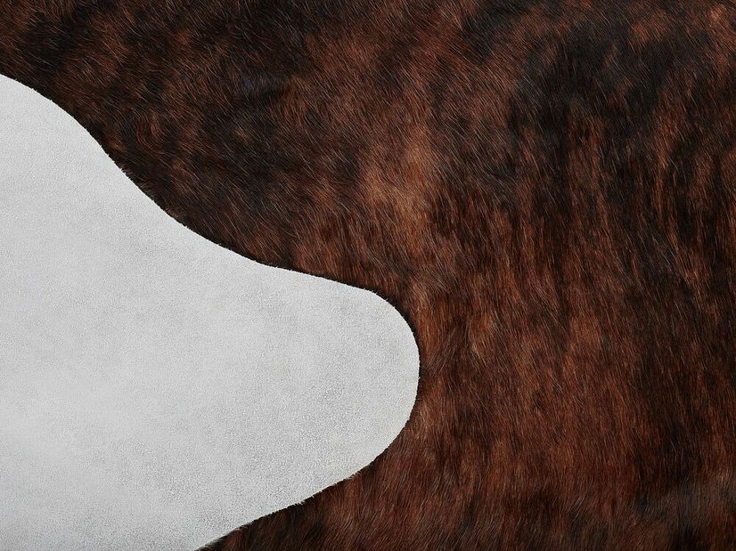 Koberec z hovädzej kože 3-4 m² Nasku (tmavohnedá)