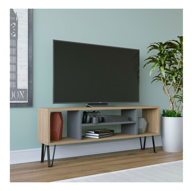 TV stolík Tesopu (dub + antracit) 