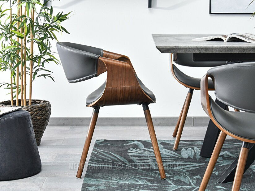 Scaun Bjorn K (gri + nuc)