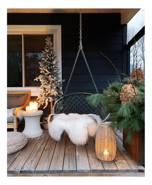 Viseća fotelja za ljuljanje Amarea (crna)