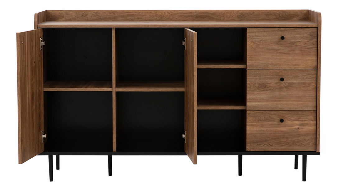 Komód Percival PC1 (fekete + brandy castello)