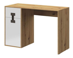 Masă PC Marcel TE1 (stejar artisan + Alb lucios)