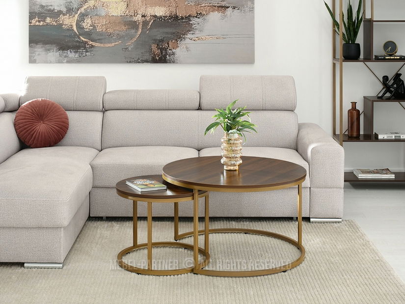 Stolić za kavu Klara (orah + zlatna)