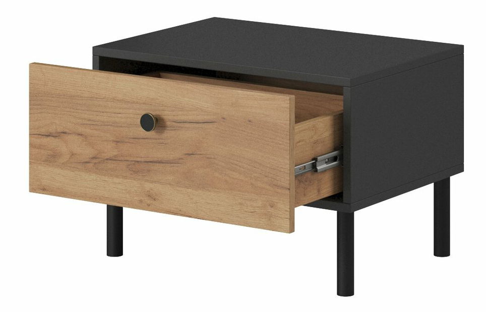 Set 2 buc. noptiere Dalde D (Stejar craft auriu + antracit)