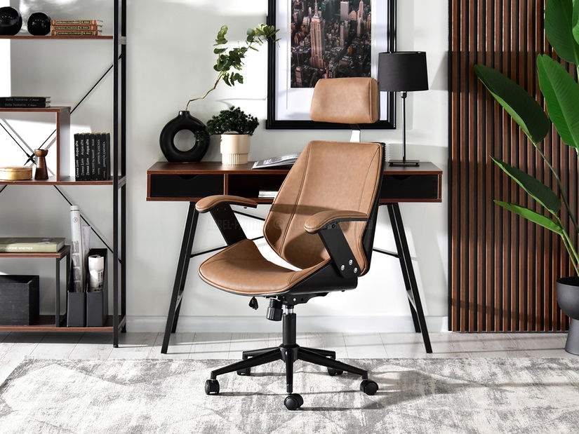 Fotelja Franc (tamnosmeđa + crna)