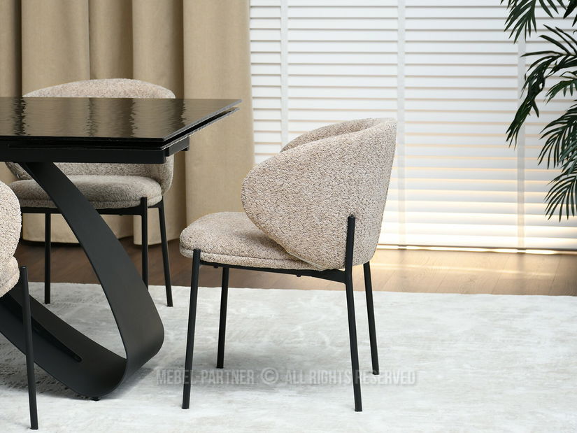 Scaun Marleen (bej închis + negru)