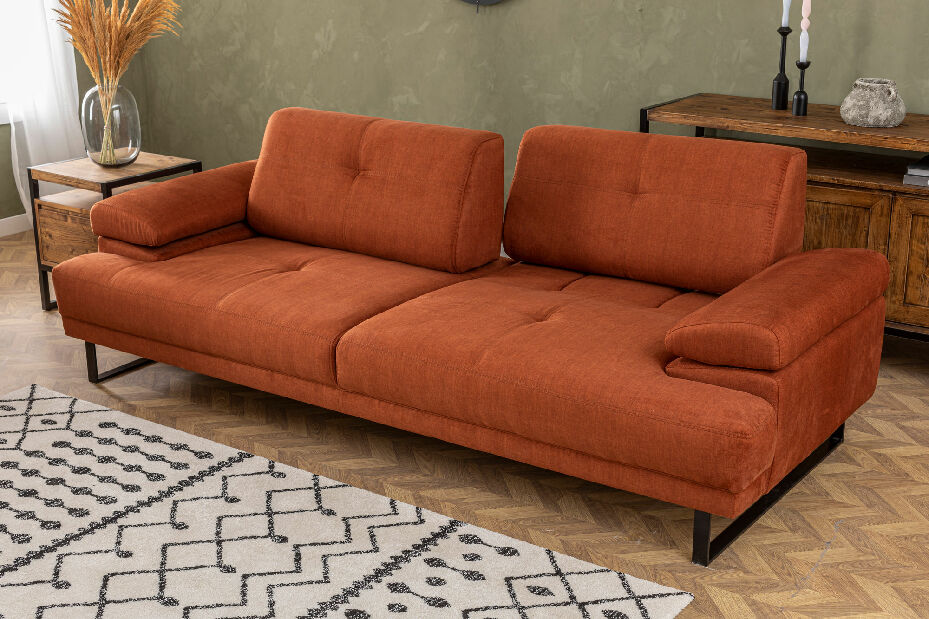 Háromszemélyes kanapé Musta (narancssárga) *výpredaj