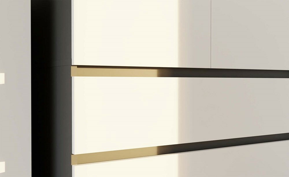 Šatníková skriňa Musecalo 1 (antracit + biela)