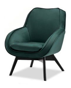 Fotoliu de design Merch (verde + stejar)