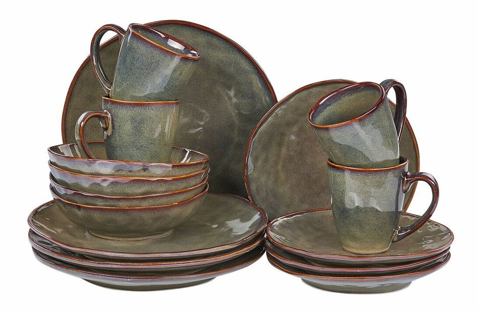 Súprava riadu 16 ks Tenzin (zelená) 