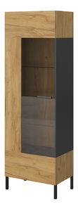 Vitrina Shanna (hrast craft zlatni + antracit)
