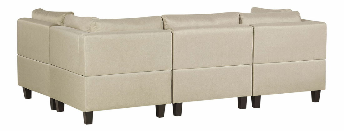 Modulárna pohovka FELLE (polyester) (béžová) (pre 4 ľudí)