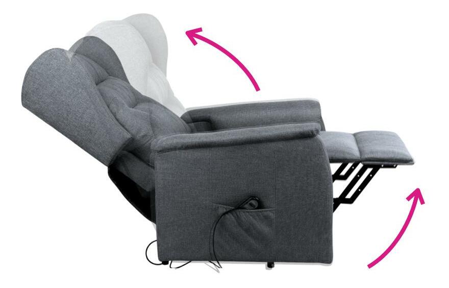 Pozicionálható fotel Demuestra (világosszürke)