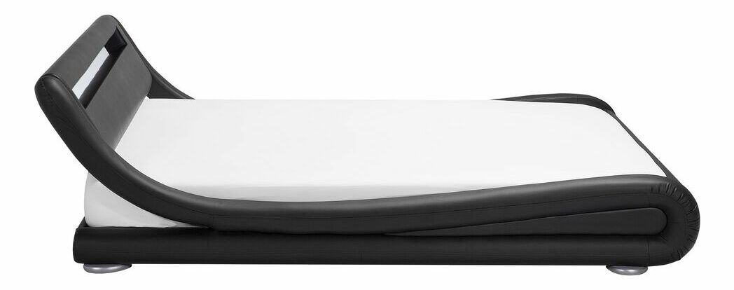 Manželská vodná posteľ 160 cm Anais (čierna) (s roštom a matracom)