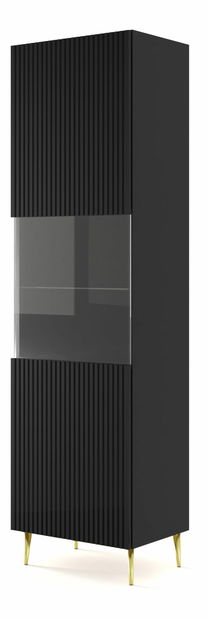 Vitrina 1DS Rowanna (crna + zlatna)
