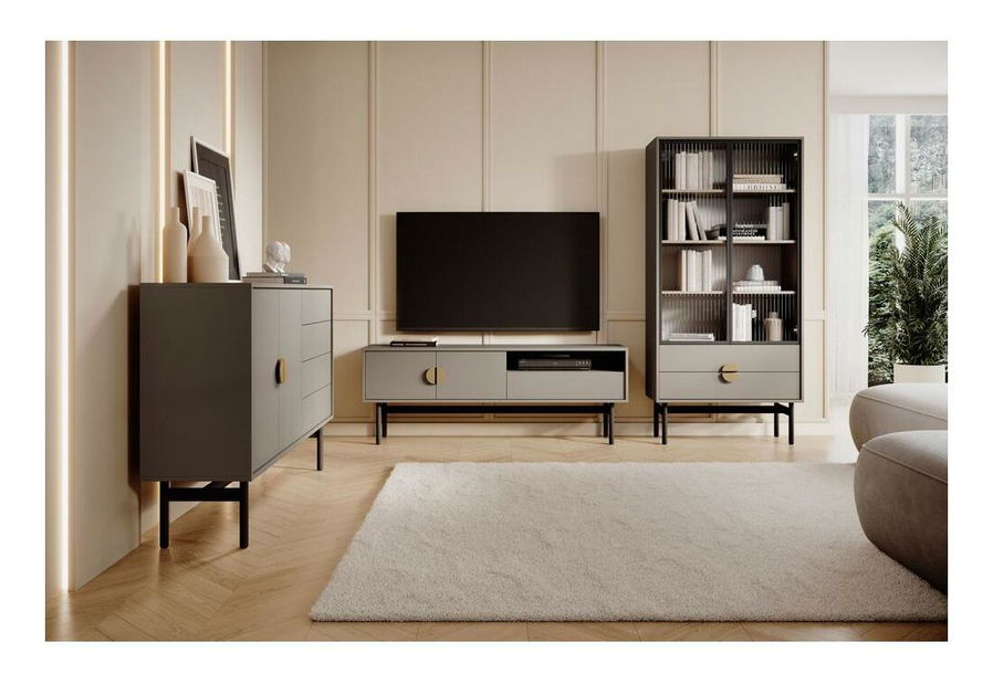 TV ormarić/stolić Stellia S2 (cappuccino + crna)