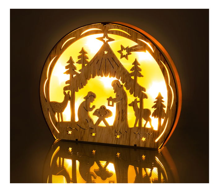 Karácsonyi világítású fa betlehem Retlux RXL 331