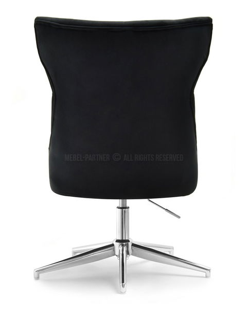 Fotelja Elza (crna + krom)