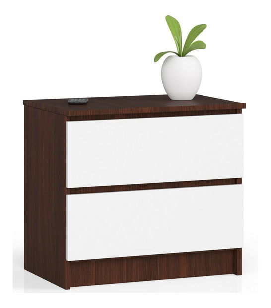 Noptieră Kalista (wenge + Alb)