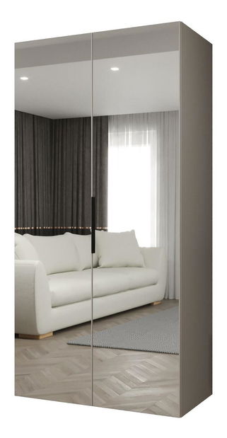 Dulap de haine 100 cm Mirabella 3 (Cașmir + Negru)