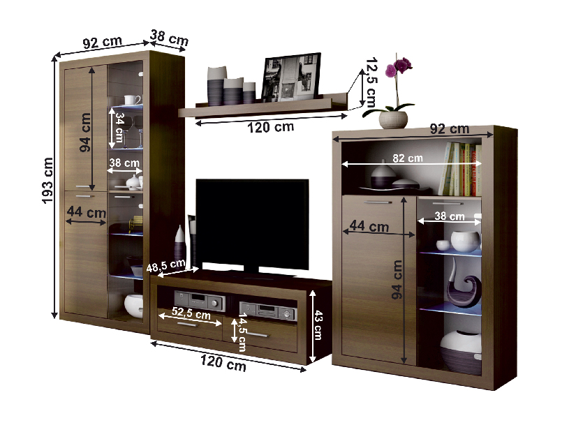 Set za dnevni boravak Toby (orah warmia)