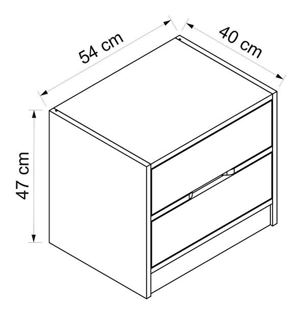 Noptieră Erich (Nuc + antracit) 