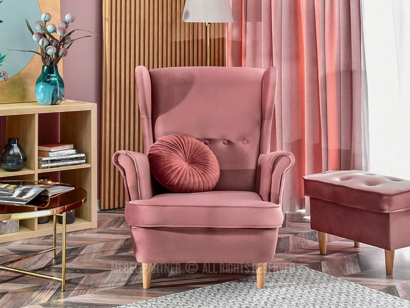 Kreslo ušiak Margis (biela)