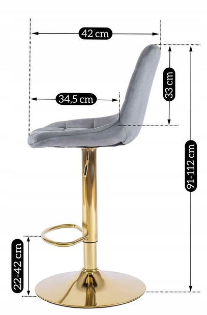 Barska stolica Aportaban 1 (siva) 