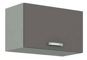 Horná kuchynská skrinka Gonir 60 GU-36 1F (korpus: sivá + front: lesk sivý)