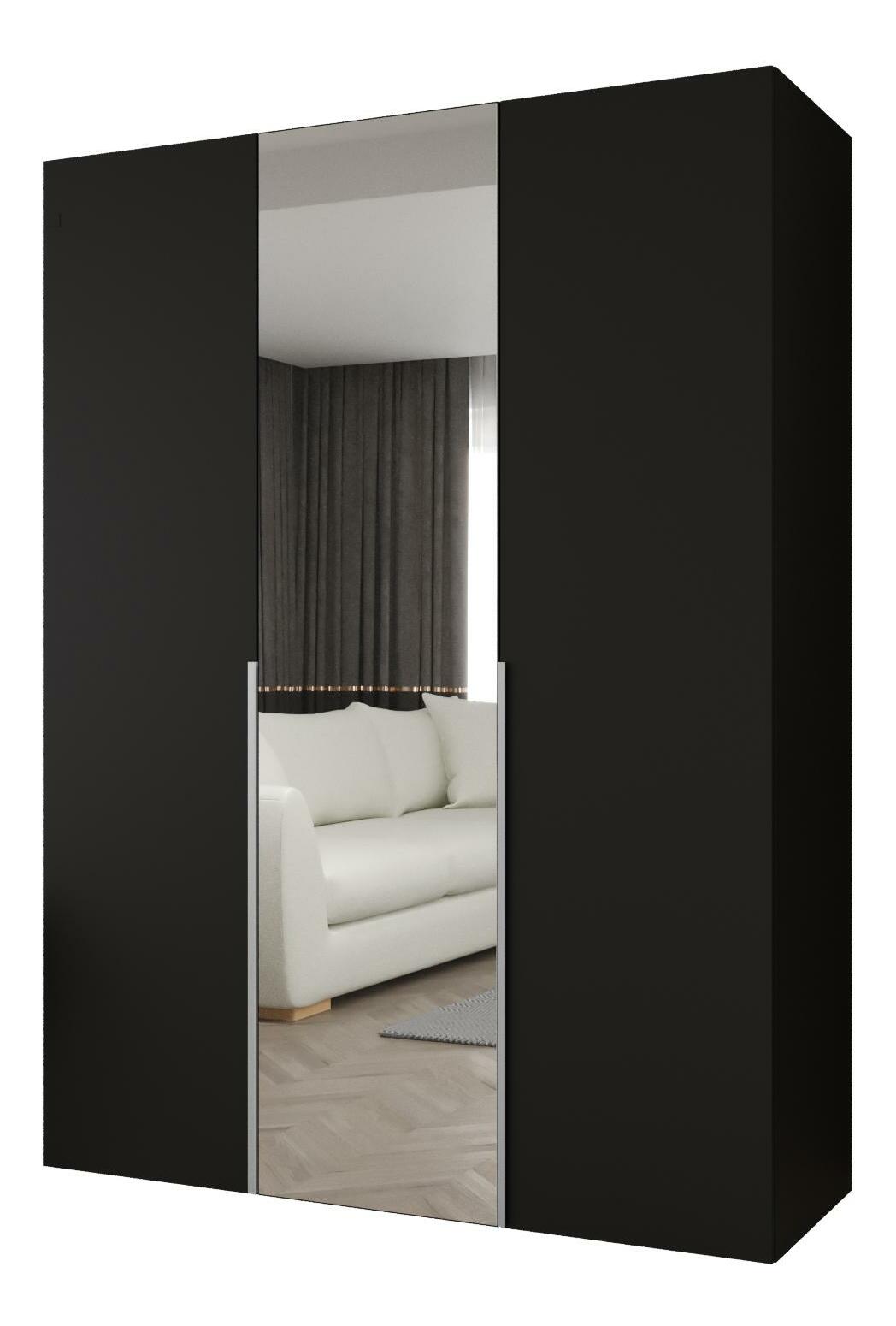 Dulap de haine 150 cm Alice 2 (Negru + Cașmir)