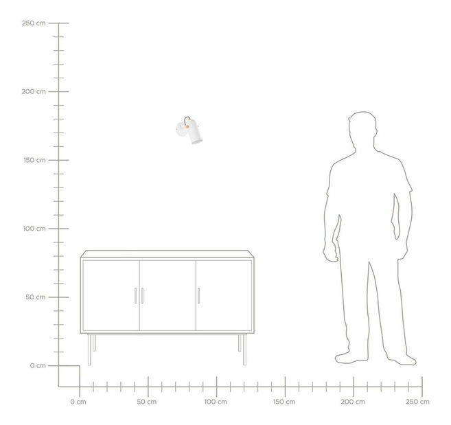 Fali lámpa TYRO (fém) (fehér)