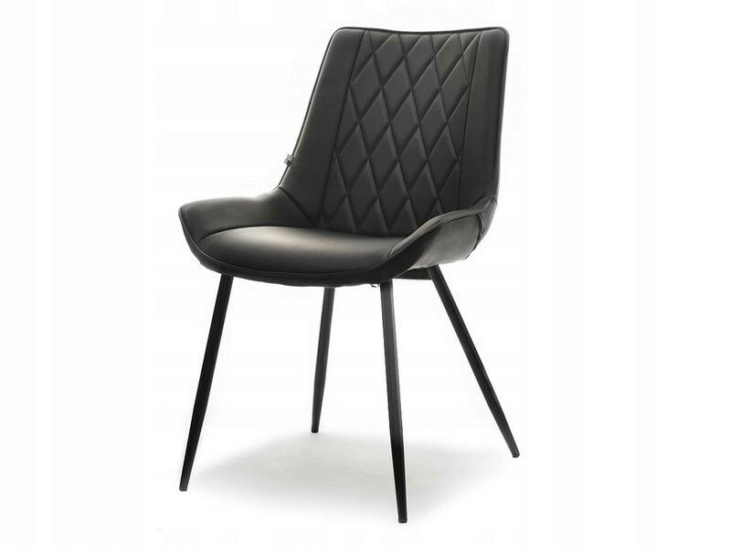 Scaun Aron (negru + crom)