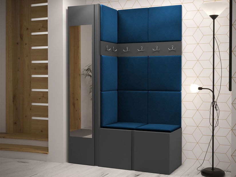 Mobilier hol Tovenaz X (grafit) (cu oglindă)