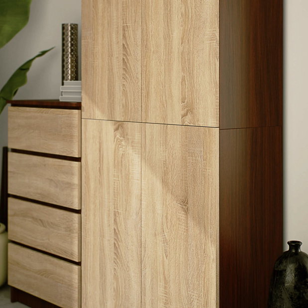 Ormar s policama Rainer II (wenge + hrast sonoma)