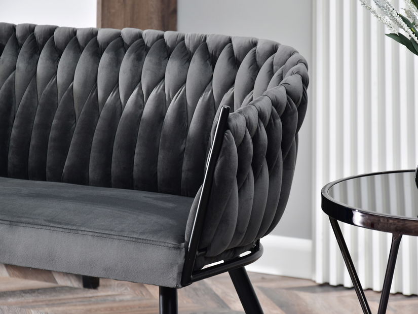 Kétszemélyes kanapé Radio (grafit + fekete)