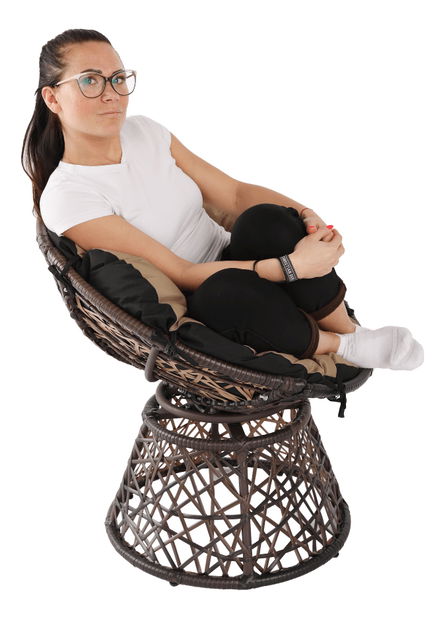 Forgó fotel Trinny (barna + fekete)