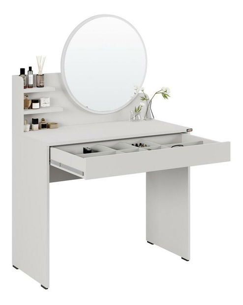 Toaletni stolić Trinity 2 (bijela) (s ogledalom)