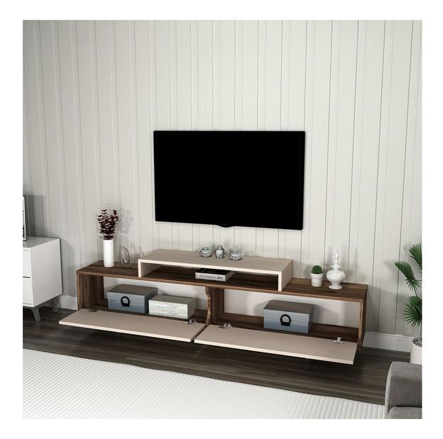 TV stolík/skrinka Grasias (orech + béžová)