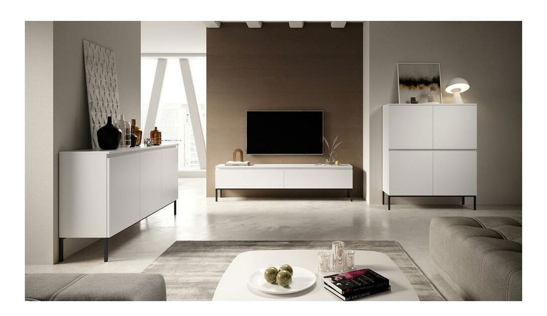 Dulap Bennasi B3 (alb + negru)