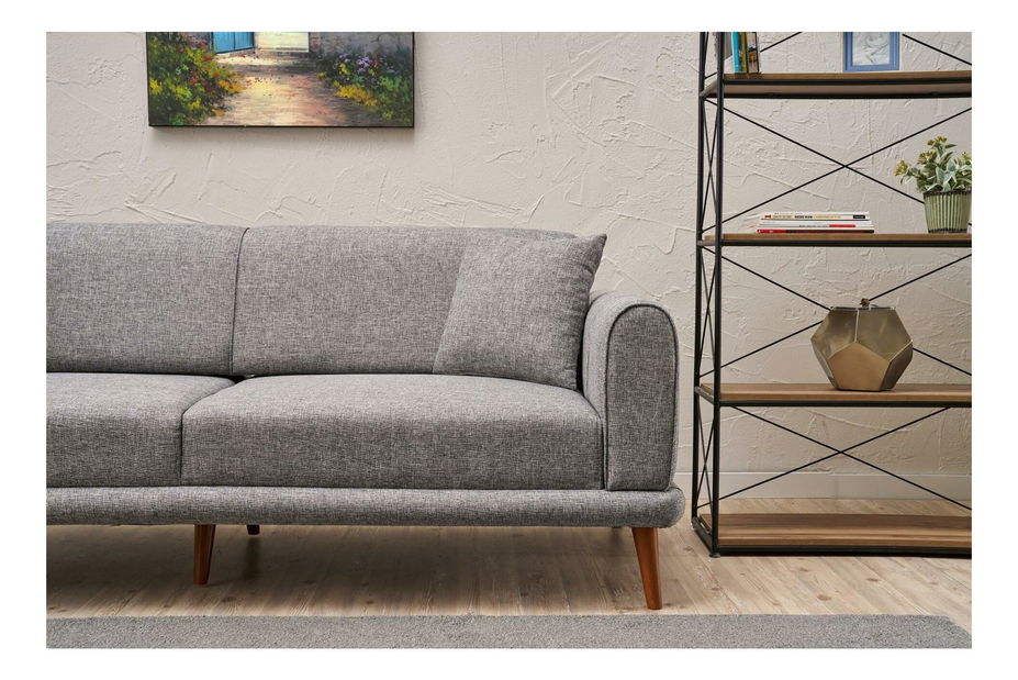 Canapea trei locuri Sorenella (gri + Nuc)