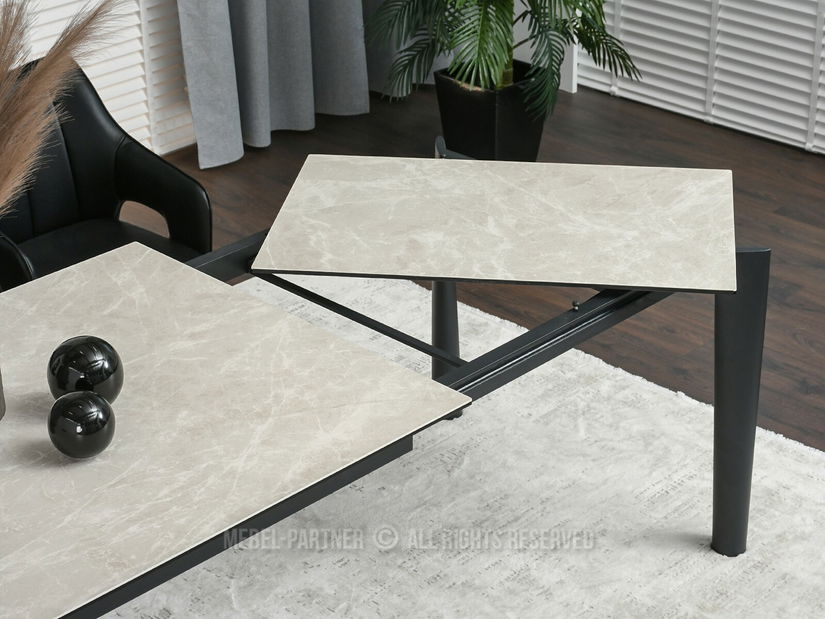 Jedálenský stôl Tornado (krémová + čierna)