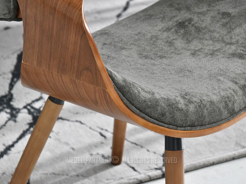 Stolička Bjorn K (sivá + orech)