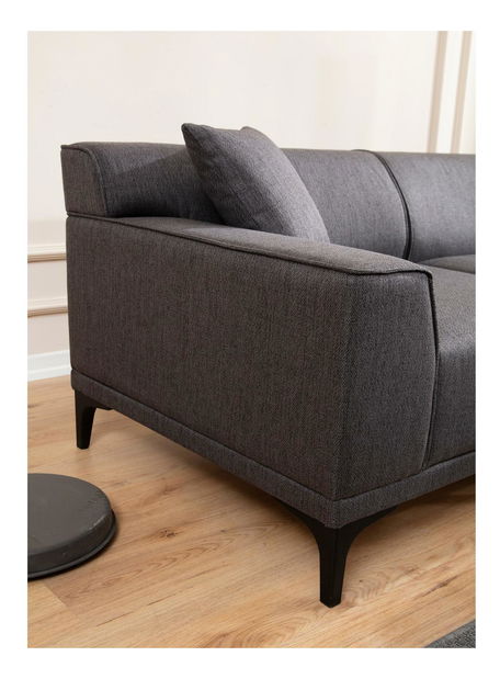 Kutna garnitura Petrafonzo (D) (antracit + crna)