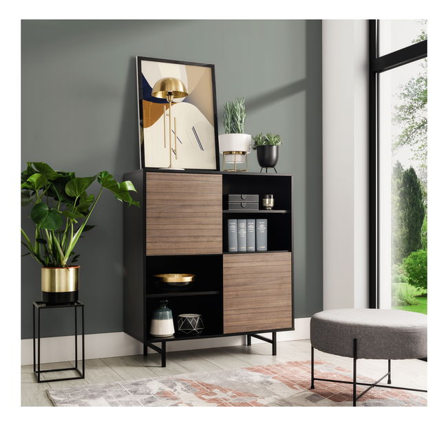 Comodă Presto K2D (Negru mat + captains deck)